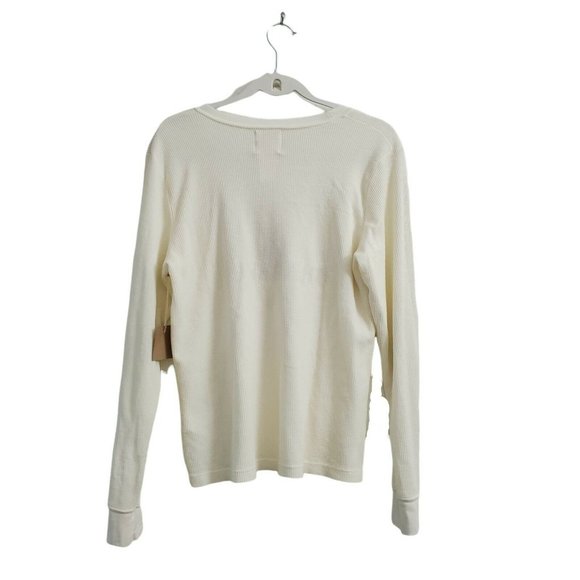 Back When by Anthropologie Sweater Medium Ivory Grateful Graphic Long Sleeve NWT - Picture 2 of 11